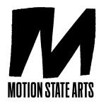 large black letter "M" with the words Motion State Arts underneath