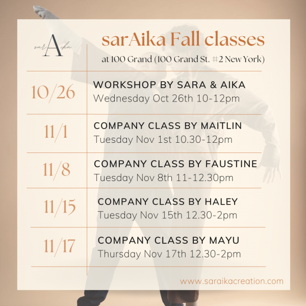 classes schedule (day, name of teacher, location)