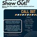 a flyer with details