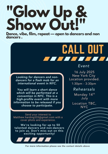 a flyer with details