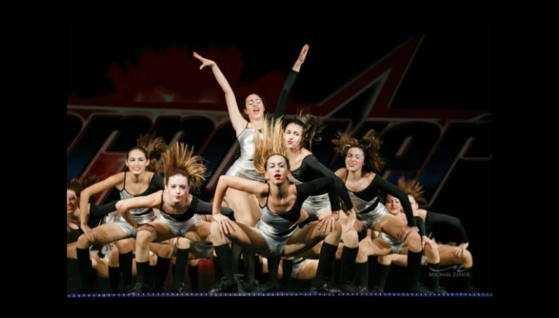Competitive Dancers Performing 