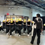 Dancers rehearsing at Barclays Center