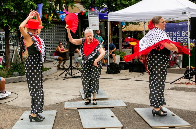 Photo from outdoor Queensboro Dance Festival event, celebrating dance and culture 