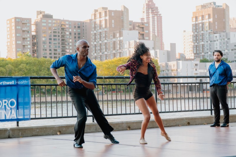 Photo from outdoor Queensboro Dance Festival event, celebrating dance and culture
