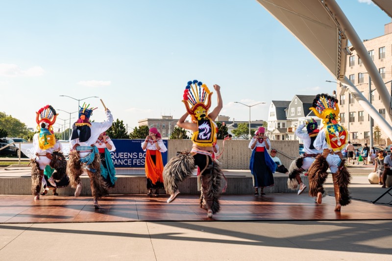 Photo from outdoor Queensboro Dance Festival event, celebrating dance and culture
