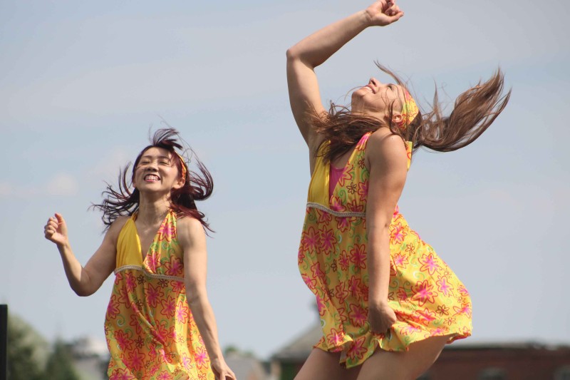 Photo from outdoor Queensboro Dance Festival event, celebrating dance and culture 
