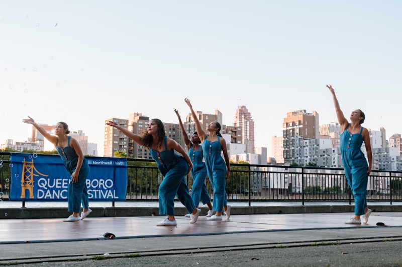 Photo from outdoor Queensboro Dance Festival event, celebrating dance and culture