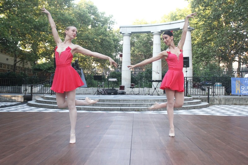 Photo from outdoor Queensboro Dance Festival event, celebrating dance and culture
