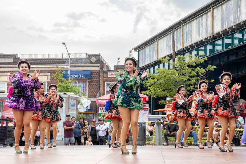 Photo from outdoor Queensboro Dance Festival event, celebrating dance and culture