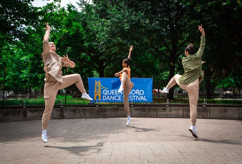 Photo from outdoor Queensboro Dance Festival event, celebrating dance and culture