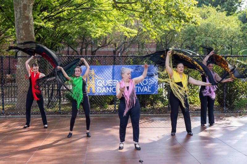 Photo from outdoor Queensboro Dance Festival event, celebrating dance and culture