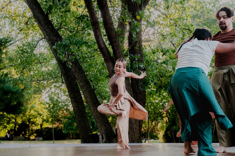 Photo from outdoor Queensboro Dance Festival event, celebrating dance and culture