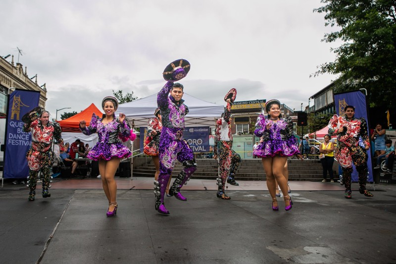 Photo from outdoor Queensboro Dance Festival event, celebrating dance and culture 