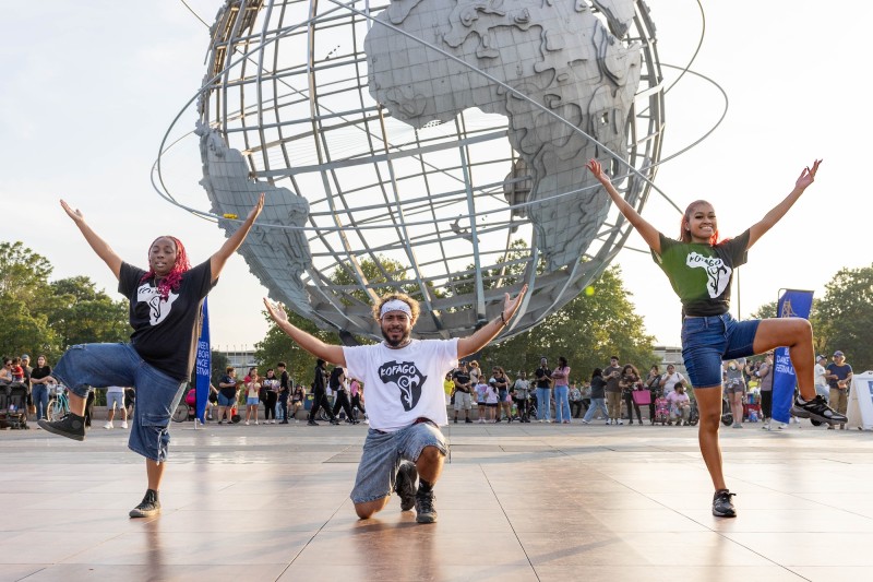 Photo from outdoor Queensboro Dance Festival event, celebrating dance and culture