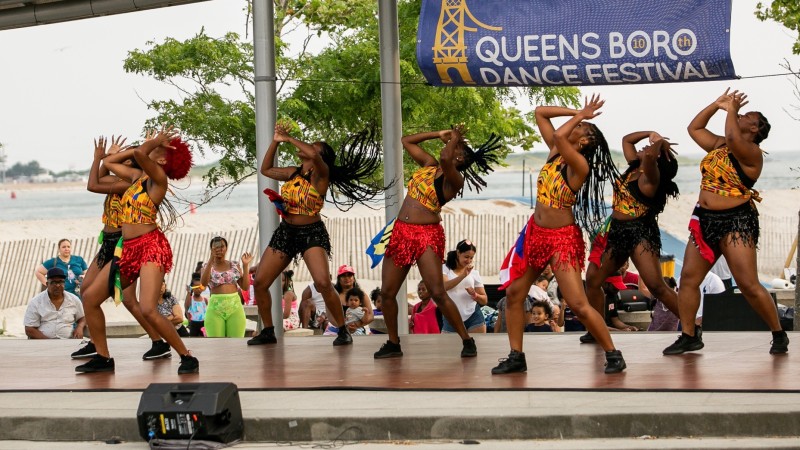 Dancers pictured at Outdoor QDF event, celebrating both dance and culture