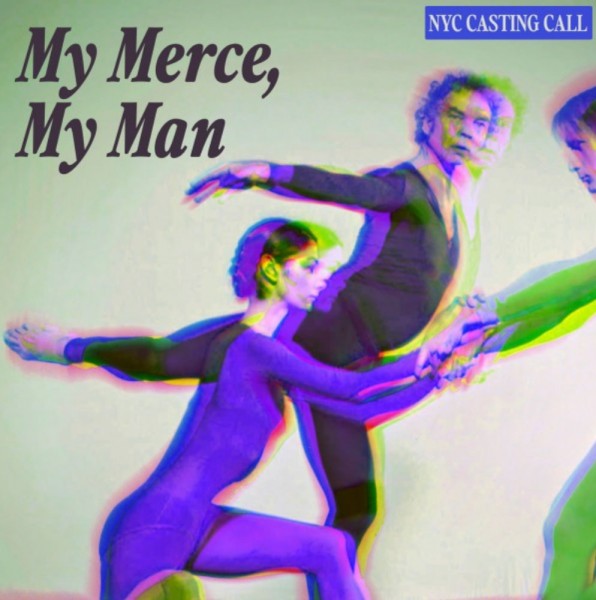 Collaged image of photo collage made with Jack Mitchell photograph of Merce dancing. 
