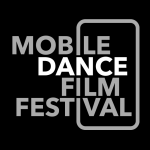 image with grey and white capitalized text on black background that reads "MOBILE DANCE FILM FESTIVAL"