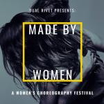 two dancers holding each other with hair down, dates of the festival and title included