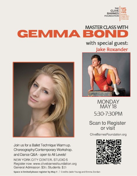 Master Class with Gemma Bond and Jake Roxander