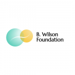 Teal and yellow overlapping circles next to the text B. Wilson Foundation. 