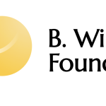 A logo with yellow and turquoise overlapping circles. Next to it spells out B Wilson Foundation in black letters. 