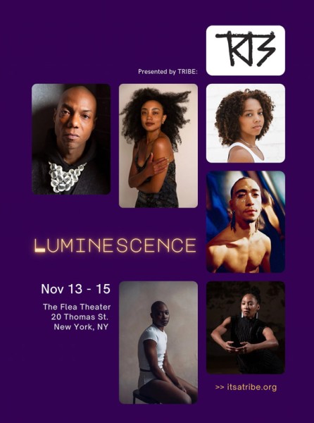 TRIBE Luminescence event poster with headshots of the artists for the event November 13-15