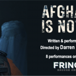 A white man with an army hat next to text that says "Afghanistan Is Not Funny"