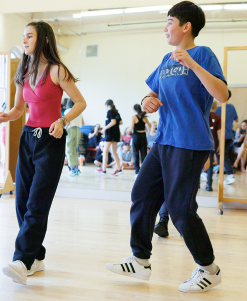 Two young dancers taking part in our Hip Hop and Street Style program