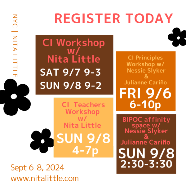 Image contains dates and times for each workshop