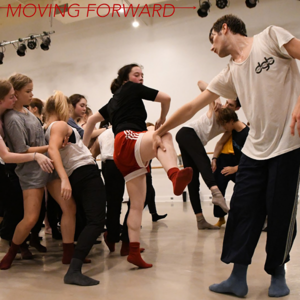 A group of dancers improvising together