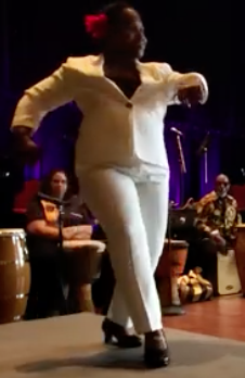 Omonike at a flamenco performance with Art Partners/Tsehaya & Co. at the Linda.