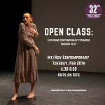 Dancer moving in a floral dress