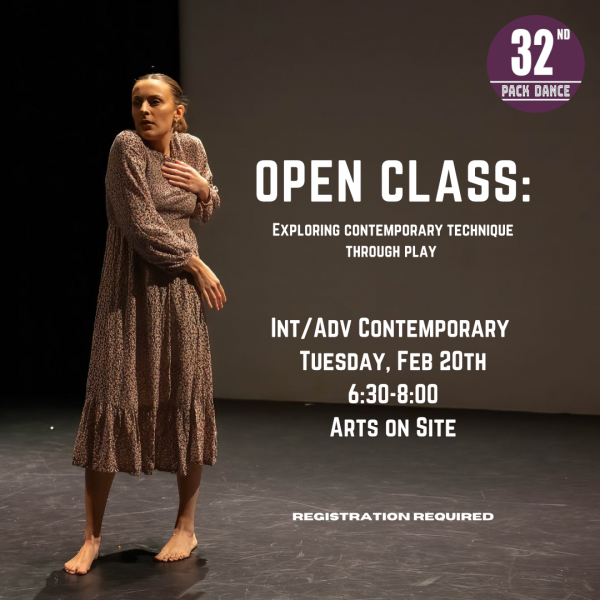 Dancer moving in a floral dress