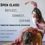 Text on the photo reads: OPEN CLASS: Reflect, Connect, Expand