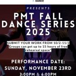 Dancers in background. Show information