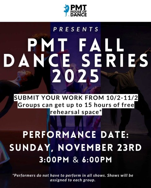 Dancers in background. Show information