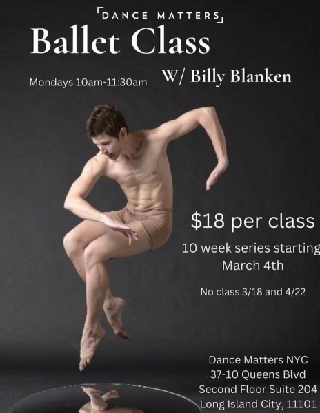 dancer in a pose on a black background. 