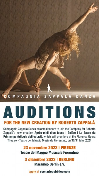 Compagnia Zappalà Danza selects dancers in Florence and Berlin