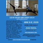 A woman extends her leg to the back and a man in a deep lunge supports her.