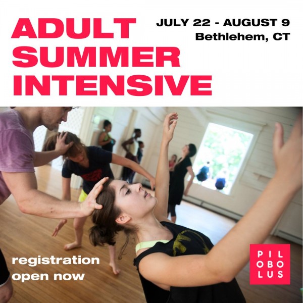 Pilobolus's Adult Summer Intensive - Image of someone leaning back with a hand on their head