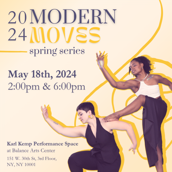 Dancer leans out from the left side of the image with the words "Apply Now, application in bio. Deadline: March 11th."