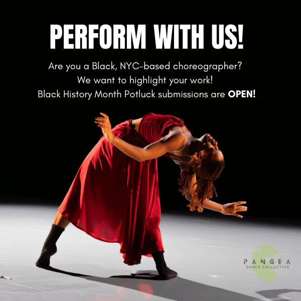 Dancer in a red dress bending backward with her arms outstretched.