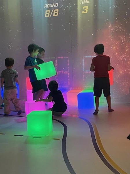 Kids playing CREA games