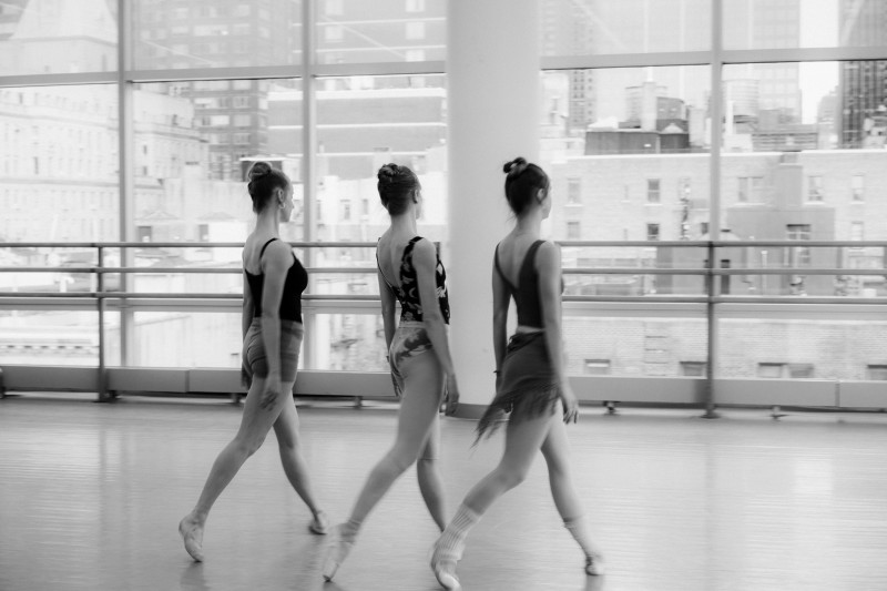 dancers in rehearsal for company repertoire