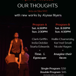 Red and Black Photo with ticket information