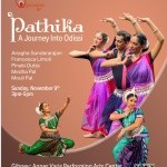 Photo of Upasana Odissi dancers in Pathika : A Journey into Odissi performance on November 9th with QR Code for ticket purchase.