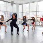 Photo of dancers in a heels class at the Ailey studios 