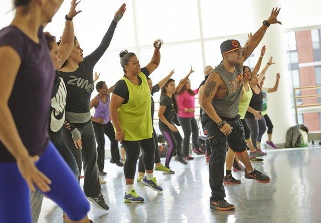 Photo of dancers in Zumba class 
