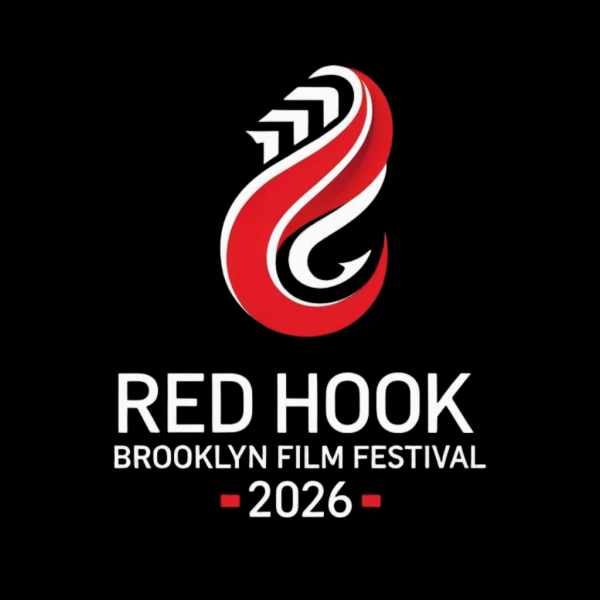Graphic reads "Red Hook Brooklyn Film Festival" in red and white text.