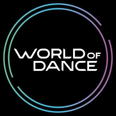 World do Dance logo surrounded by neon circle 